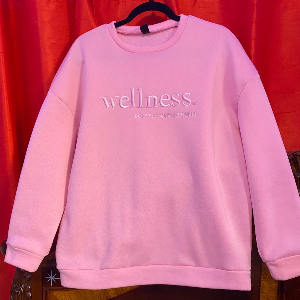 “Wellness” Pink Sweater.